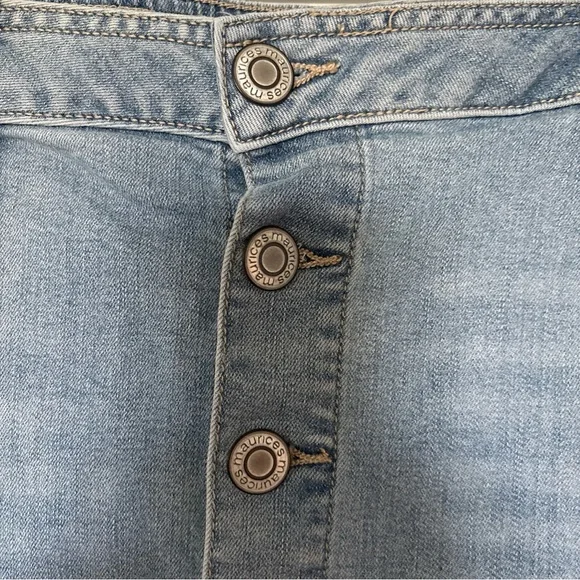 Maurices Light Blue Button-Front Denim Mini Skirt - Picture 6 of 13